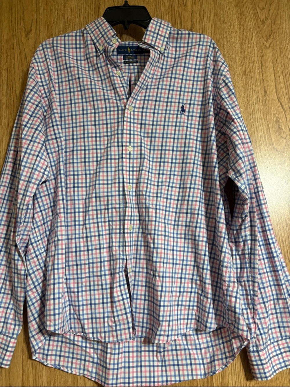 Ralph Lauren Pink and Blue Plaid Button-Down Shirt
